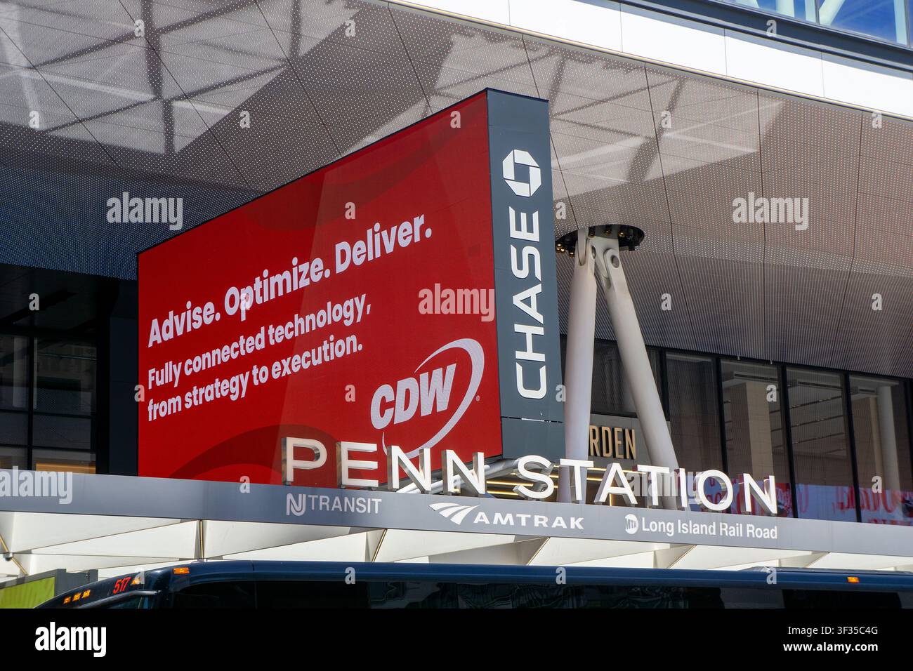 Pennsylvania Station, Eingang Seventh Avenue, Manhattan, New York City, New York, USA Stockfoto