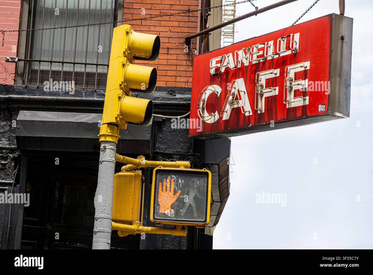 Fanelli Café, Außendetail des Gebäudes, SoHo, Manhattan, New York City, New York, USA Stockfoto