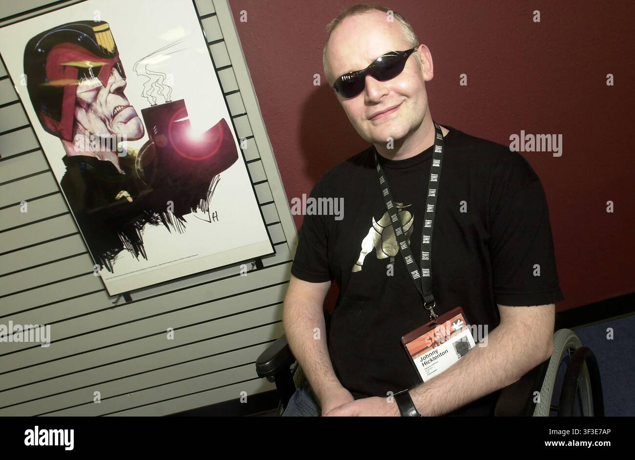 Porträt des britischen Comic-Künstlers John Hicklenton, Austin, Texas, 12. März 2008. (Foto von John Anderson/The Austin Chronicle) Stockfoto