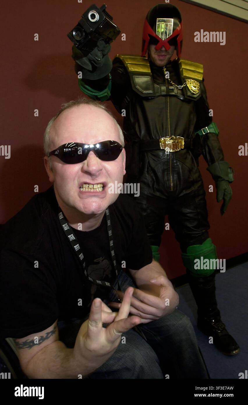 Porträt des britischen Comic-Künstlers John Hicklenton, Austin, Texas, 12. März 2008. (Foto von John Anderson/The Austin Chronicle) Stockfoto
