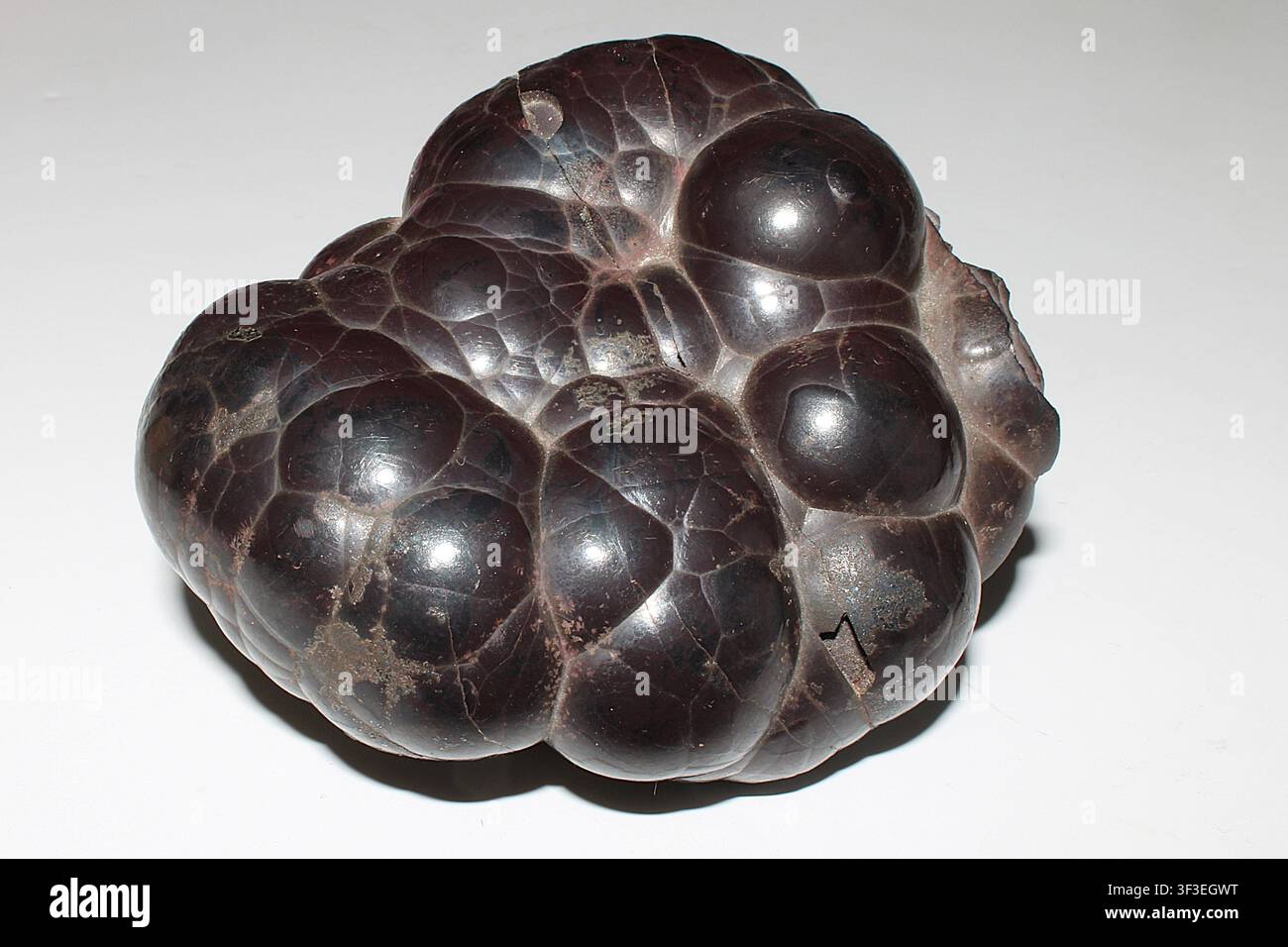 Mineralprobe von Hämatit in botryoidaler Form Stockfoto
