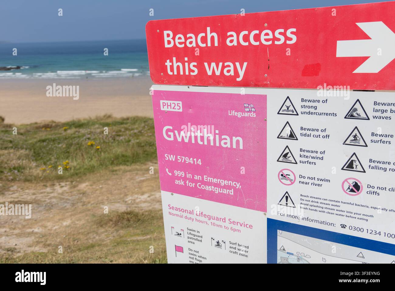 Cornwall 2026 Gwithian, England- 18.7.2026: Strand von Gwithian in Cornwall. England Stockfoto