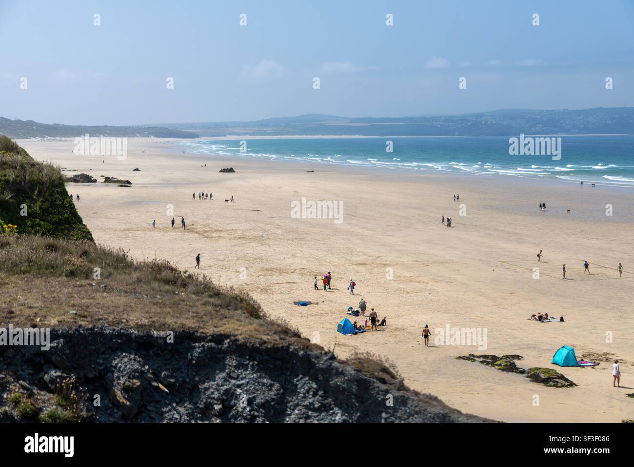 Cornwall 2026 Gwithian, England- 18.7.2026: Strand von Gwithian in Cornwall. England Stockfoto