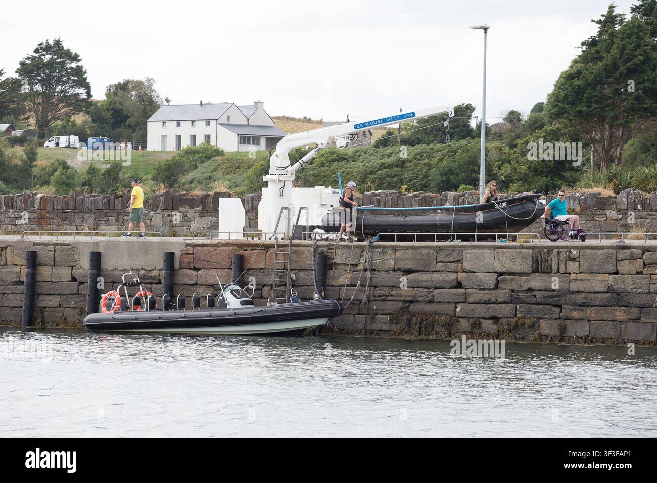 Kilmakilloge Harbour Bunaw County Kerry Eire Irland Stockfoto