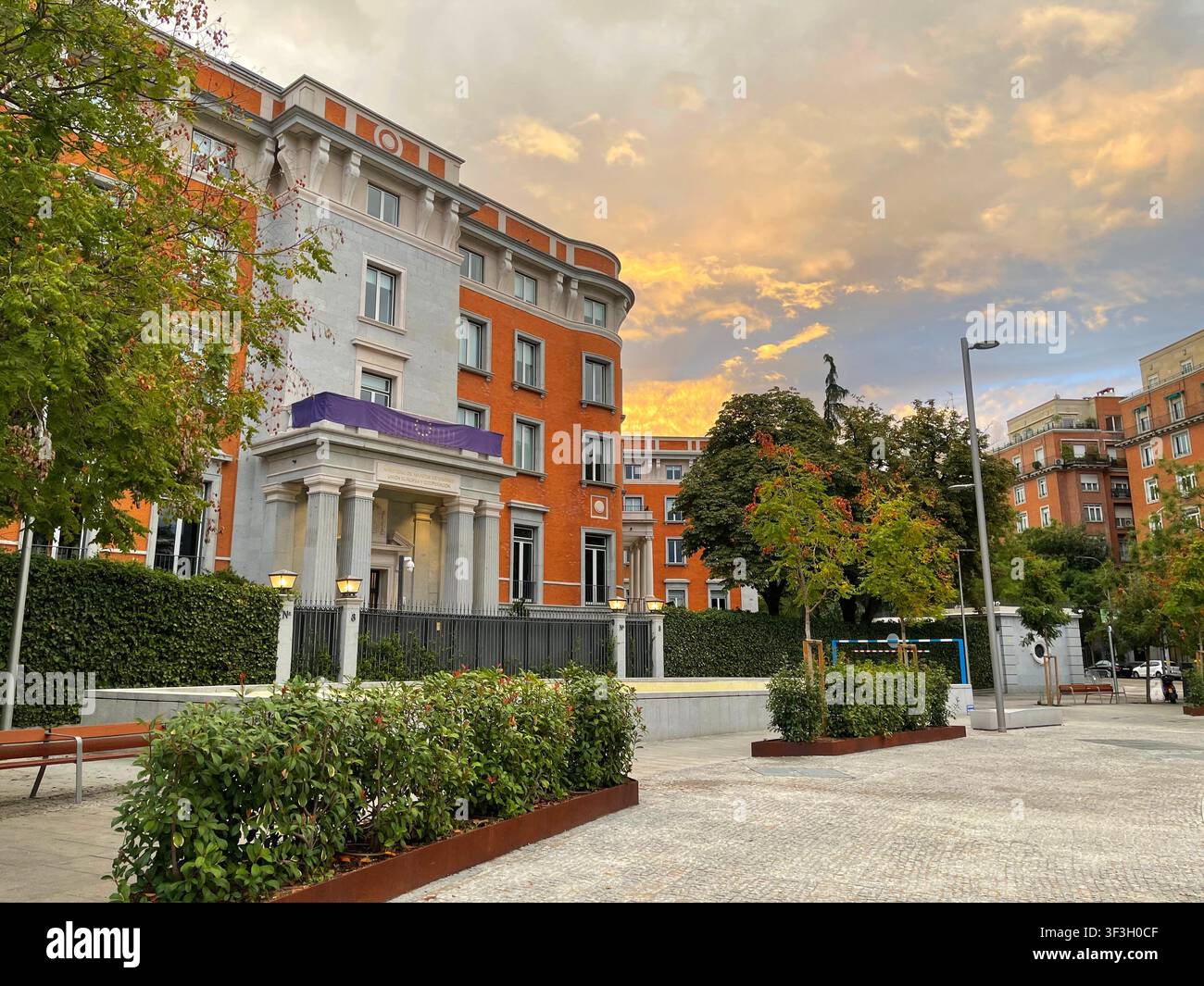 Ministerium für auswärtige Angelegenheiten. Marques de Salamanca Square, Madrid, Spanien. Stockfoto