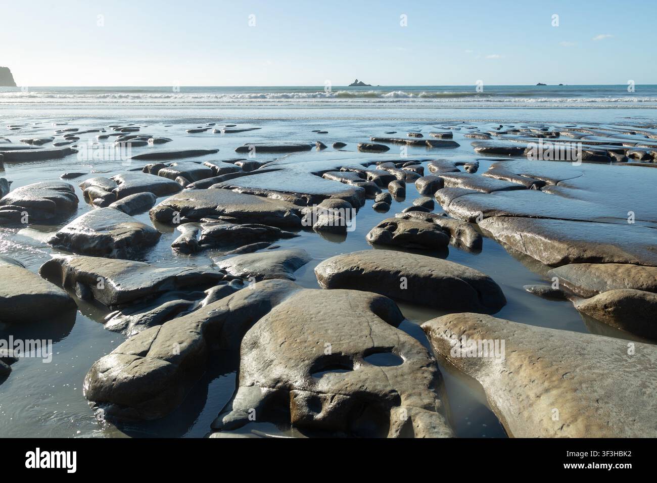 Rapahoe Beach, West Coast Region, Südinsel, Neuseeland Stockfoto