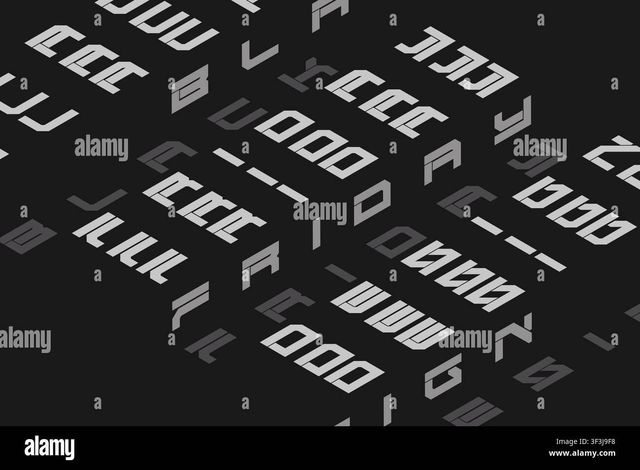 Abstraktes Black-Friday-Design-Typografie-Muster mit wiederholt verwendetem Wortdesign Stock Vektor