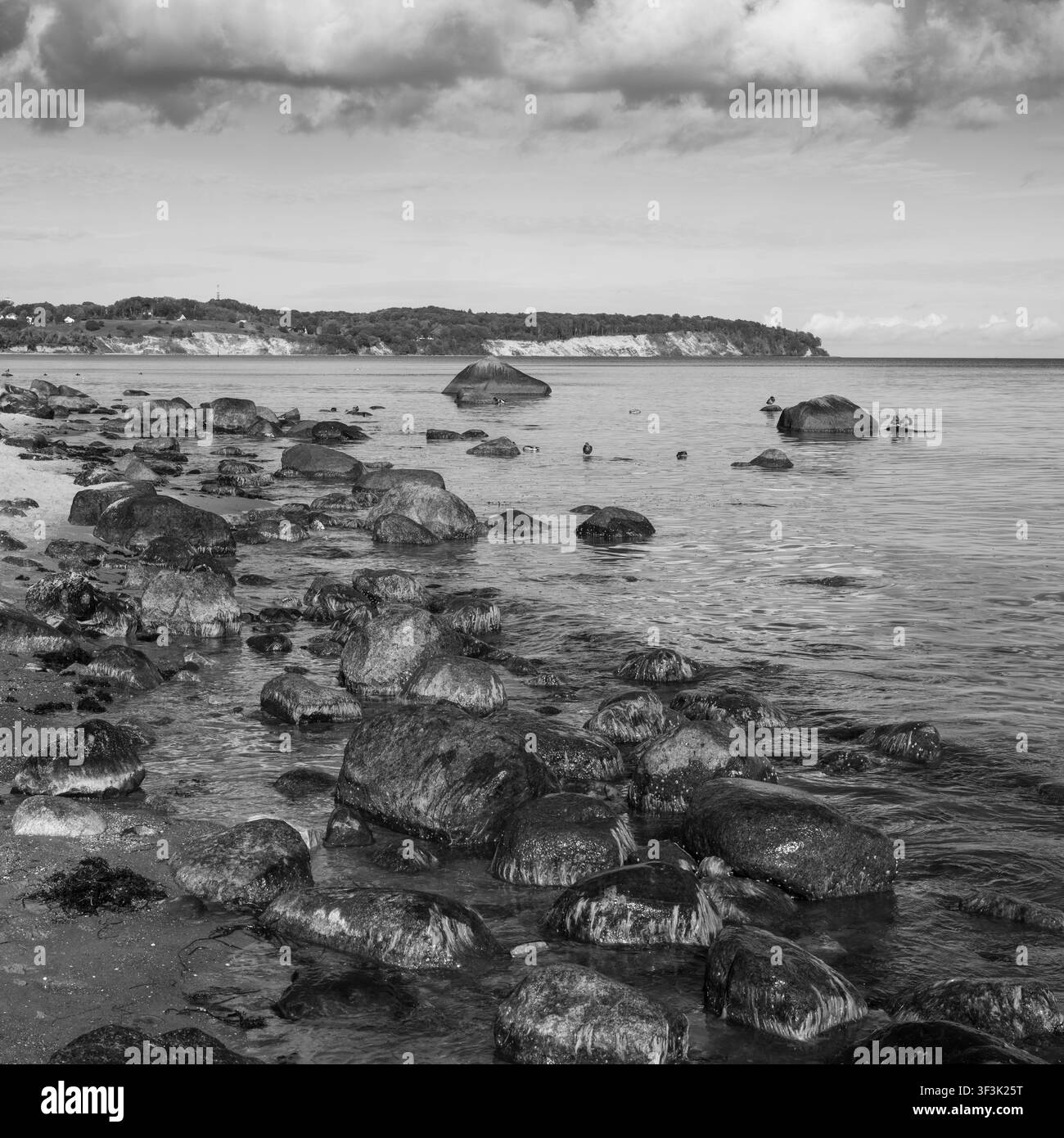 Steine an der Küste von Lobbe, Mönchgut, Rügen Stockfoto