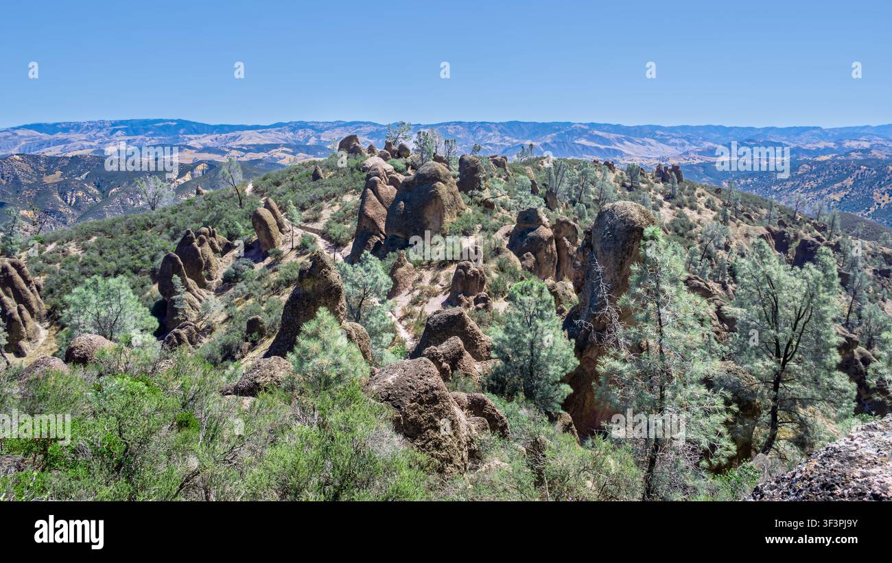 Peaks Höhenweg, Pinnacles National Park, Kalifornien. Stockfoto