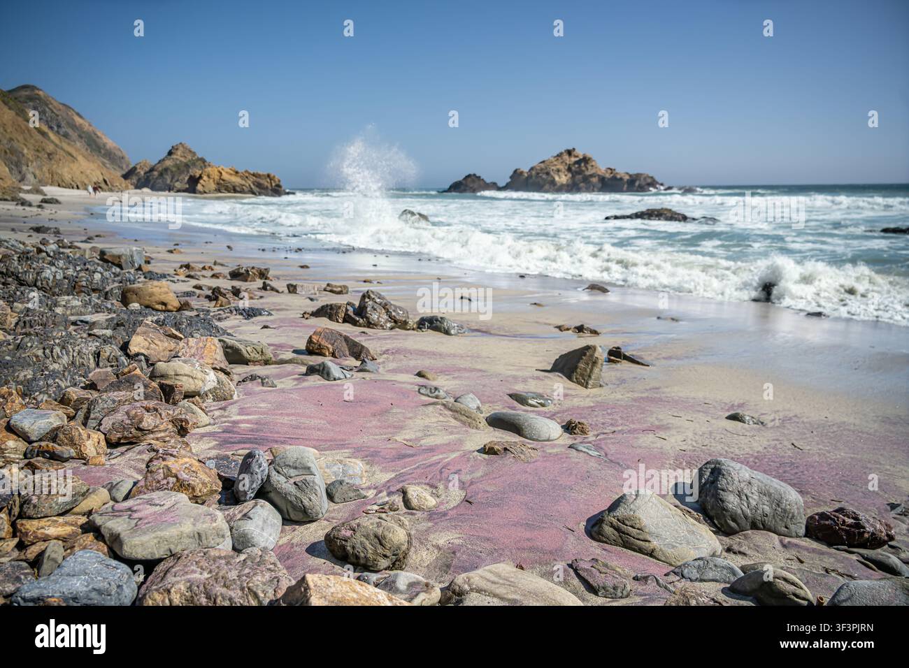 Pfeiffer Beach, Los Padres National Forest, Big Sur, Kalifornien. Stockfoto