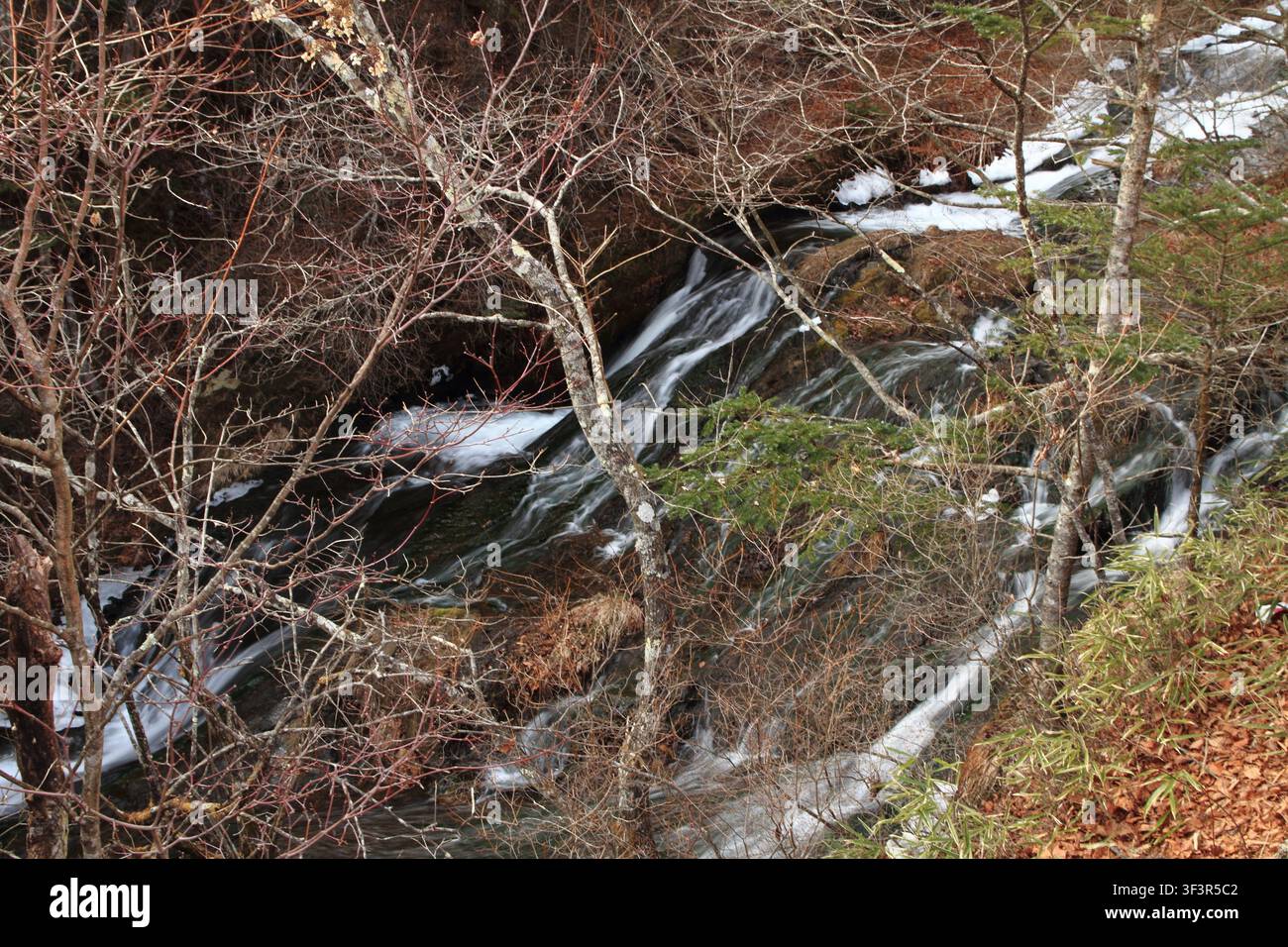Ryuzu-Wasserfälle in Nikko, Tochigi, Japan Stockfoto