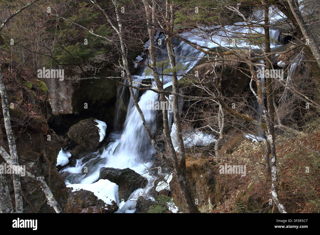 Ryuzu-Wasserfälle in Nikko, Tochigi, Japan Stockfoto
