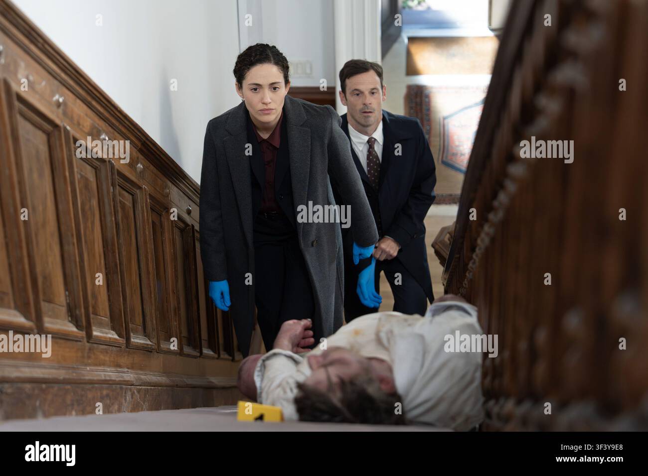 Wütende Emmy Rossum & Scoot McNairy Stockfoto