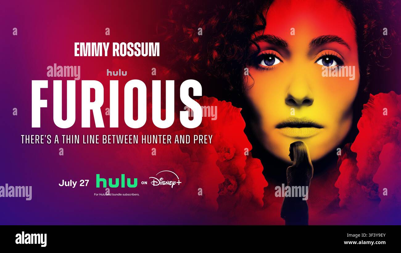Wütendes TV-Plakat Emmy Rossum Stockfoto