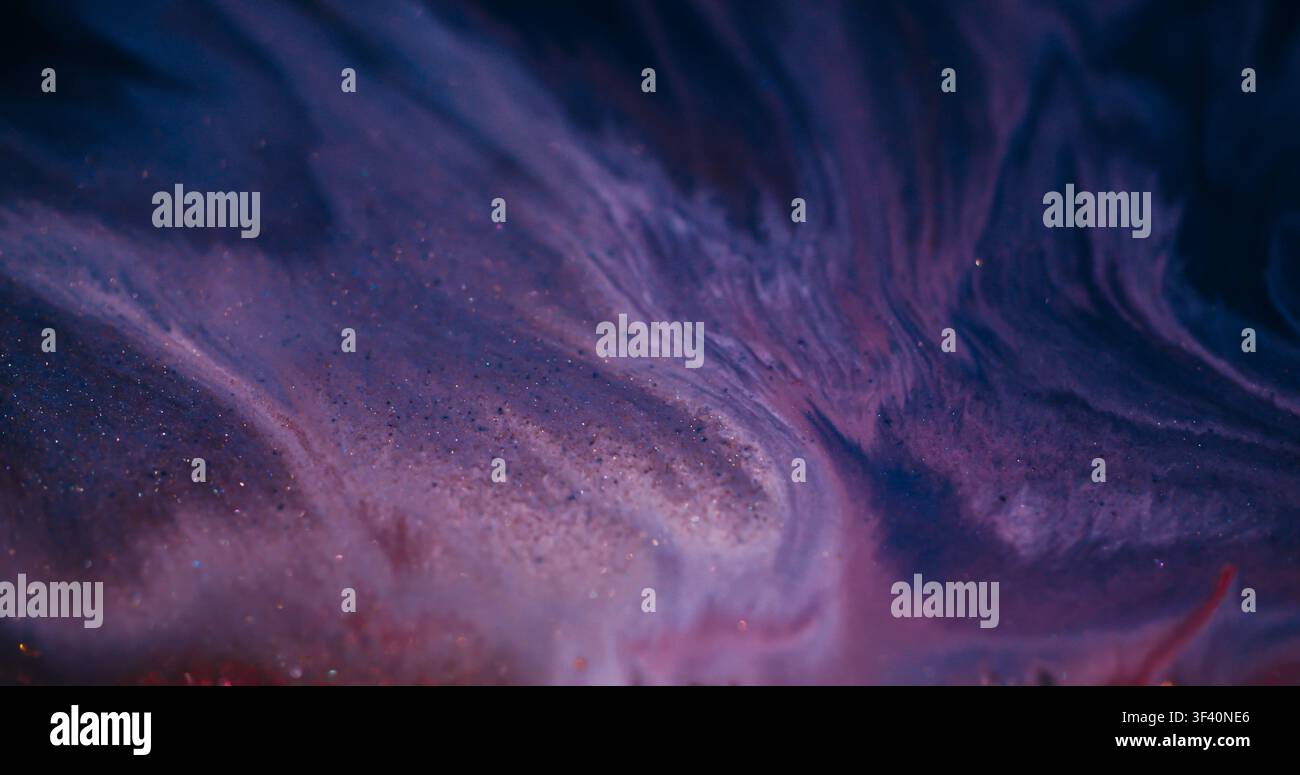 Acrylverschüttung unscharfe glänzende Flüssigkeitstexturfarbe Stockfoto