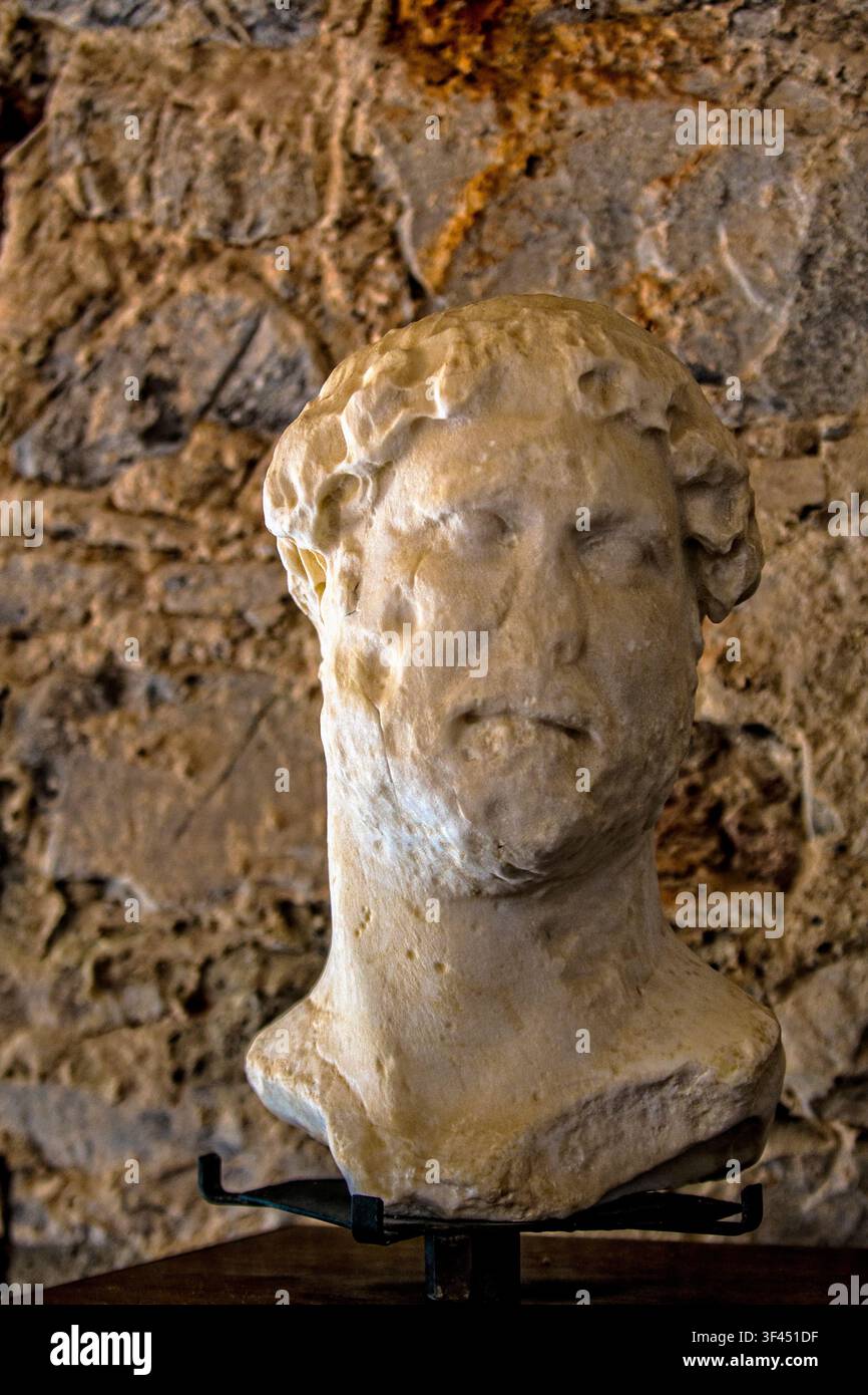 Italien Ligurien San Fruttuoso di Camogli Kloster - Kopf von Adriano Stockfoto