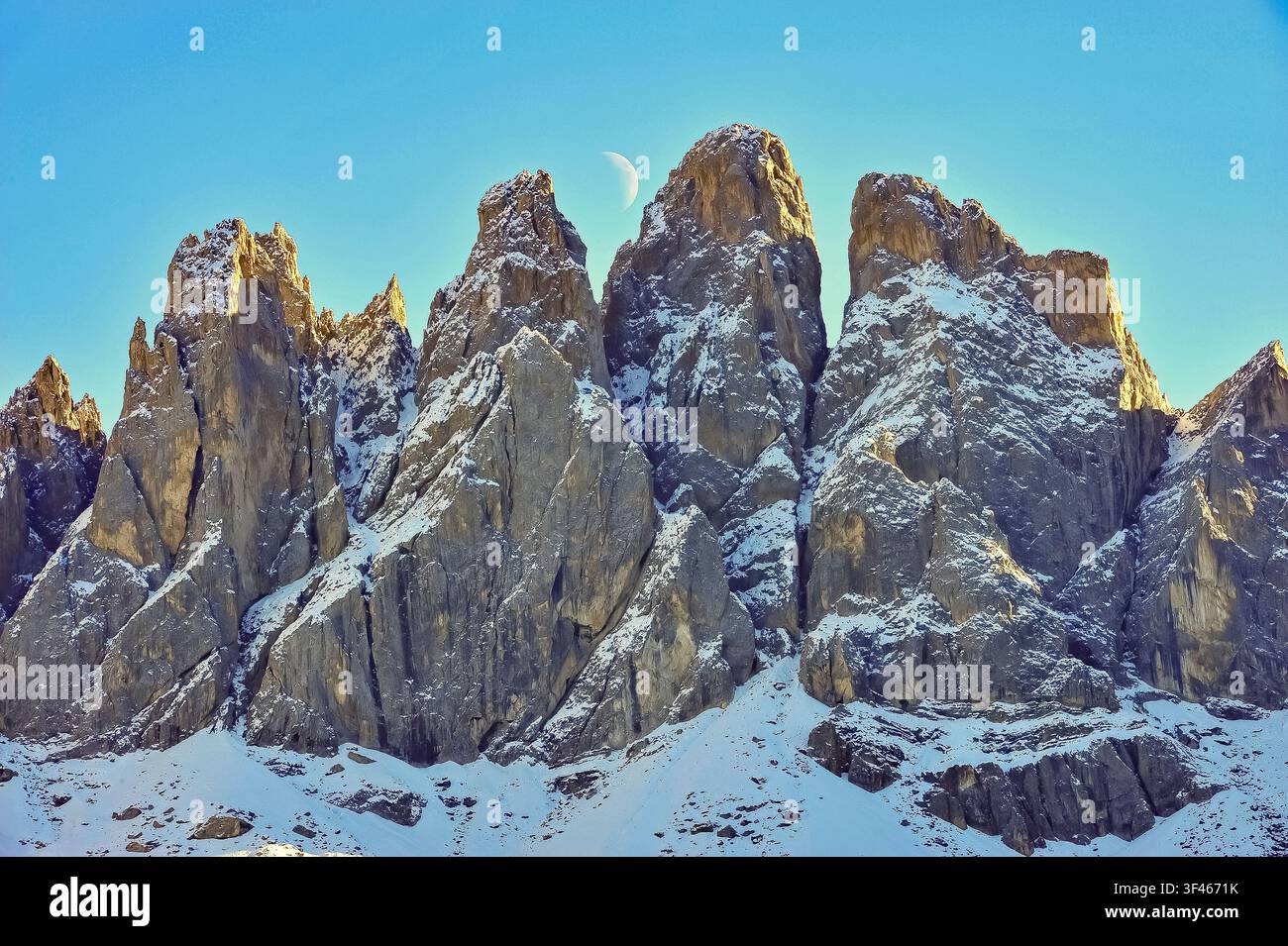 Italien Südtirol Dolomiten - Puez - Naturpark Geisler - Geisler Gruppe Stockfoto