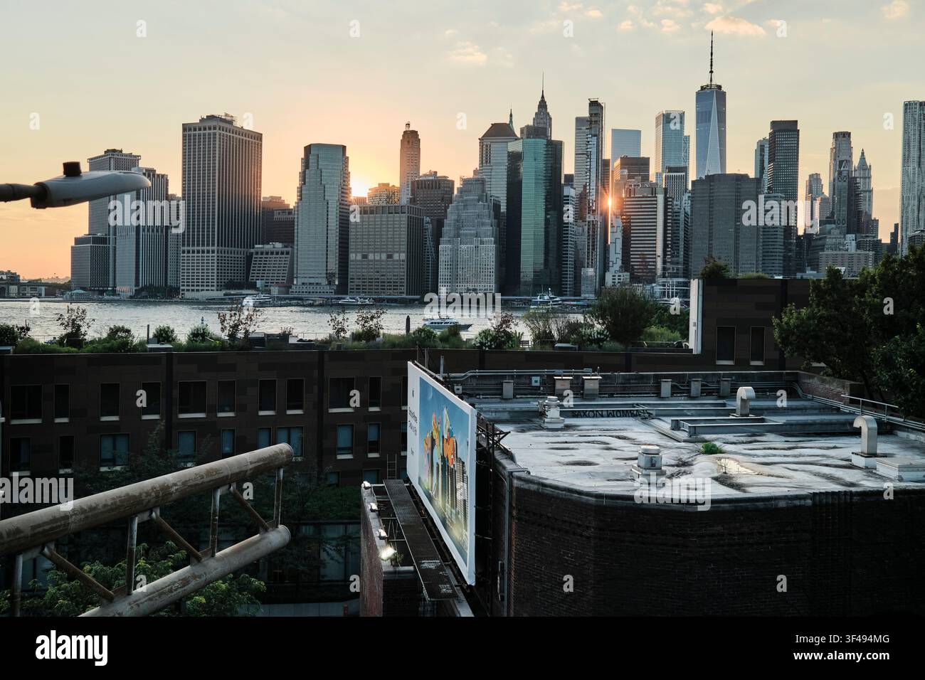 Blick Richtung Manhattan, Brooklyn Heights, Brooklyn, New York City, USA Stockfoto