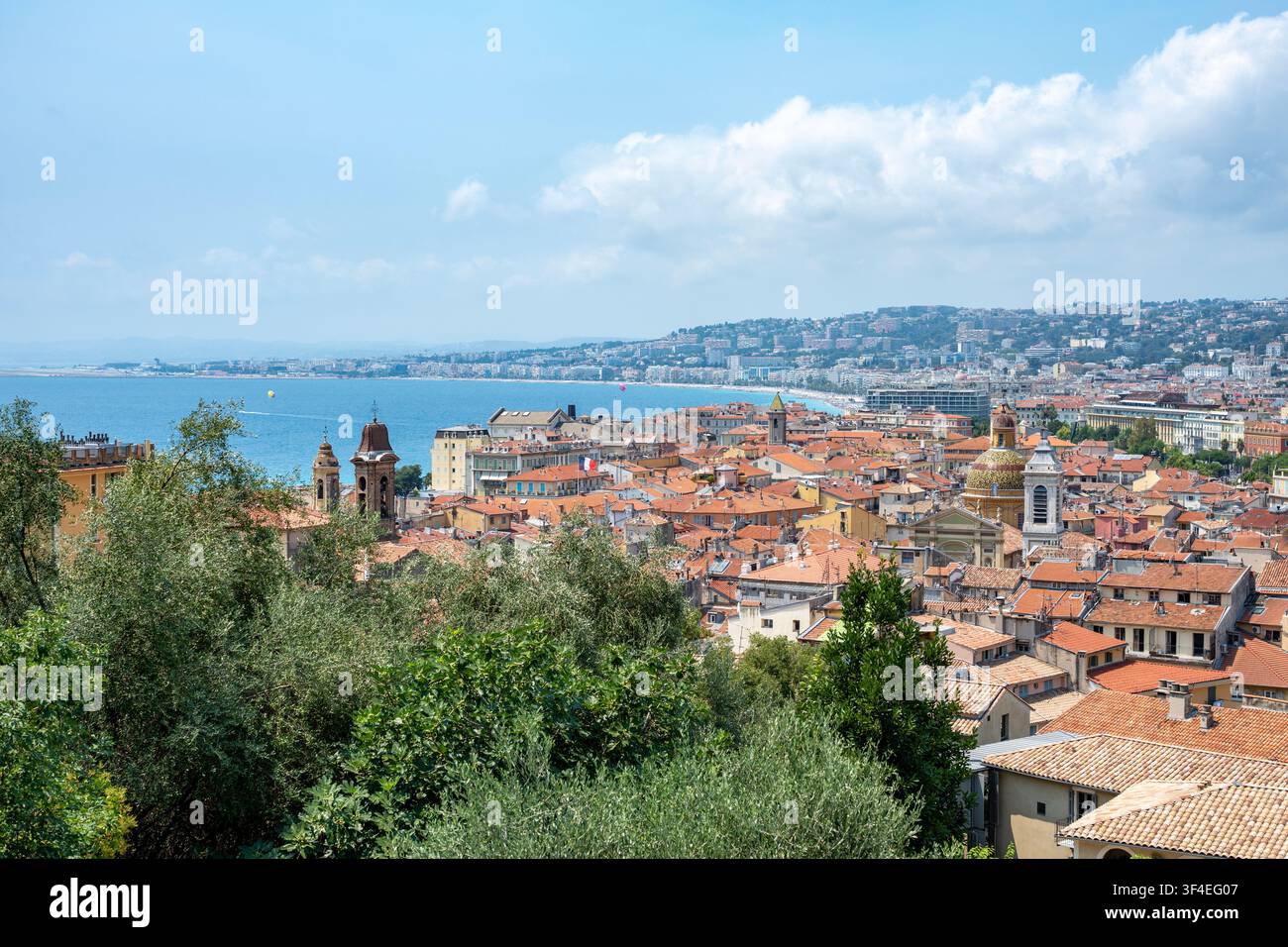 Blick auf Vieille Ville, Altstadt, Nizza, Provence-Alpes-Côte d'Azur, Frankreich Stockfoto