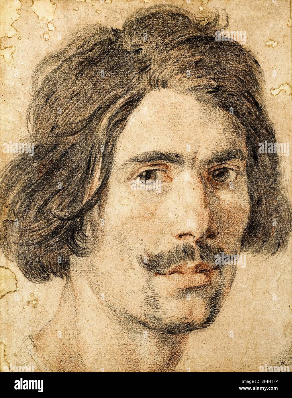 Gian Lorenzo Bernini (1598-1680), italienischer Bildhauer und Architekt, Selbstporträt in Kreide, um 1635 Stockfoto