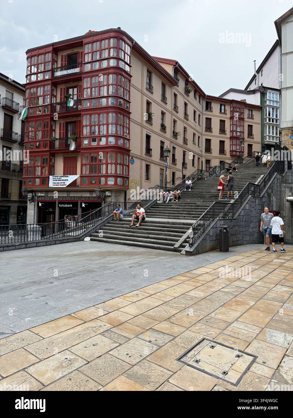 Altstadt von Bilbao, Baskenland, Spanien. - Smartphone-aufgenommenes Stockfoto