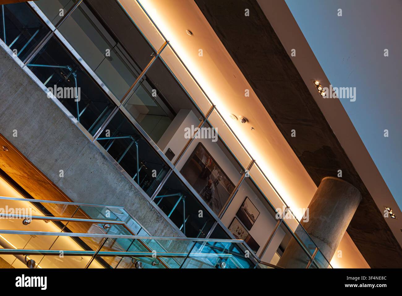 Architektonisches Abstrakt in der Vancouver Public Library Stockfoto