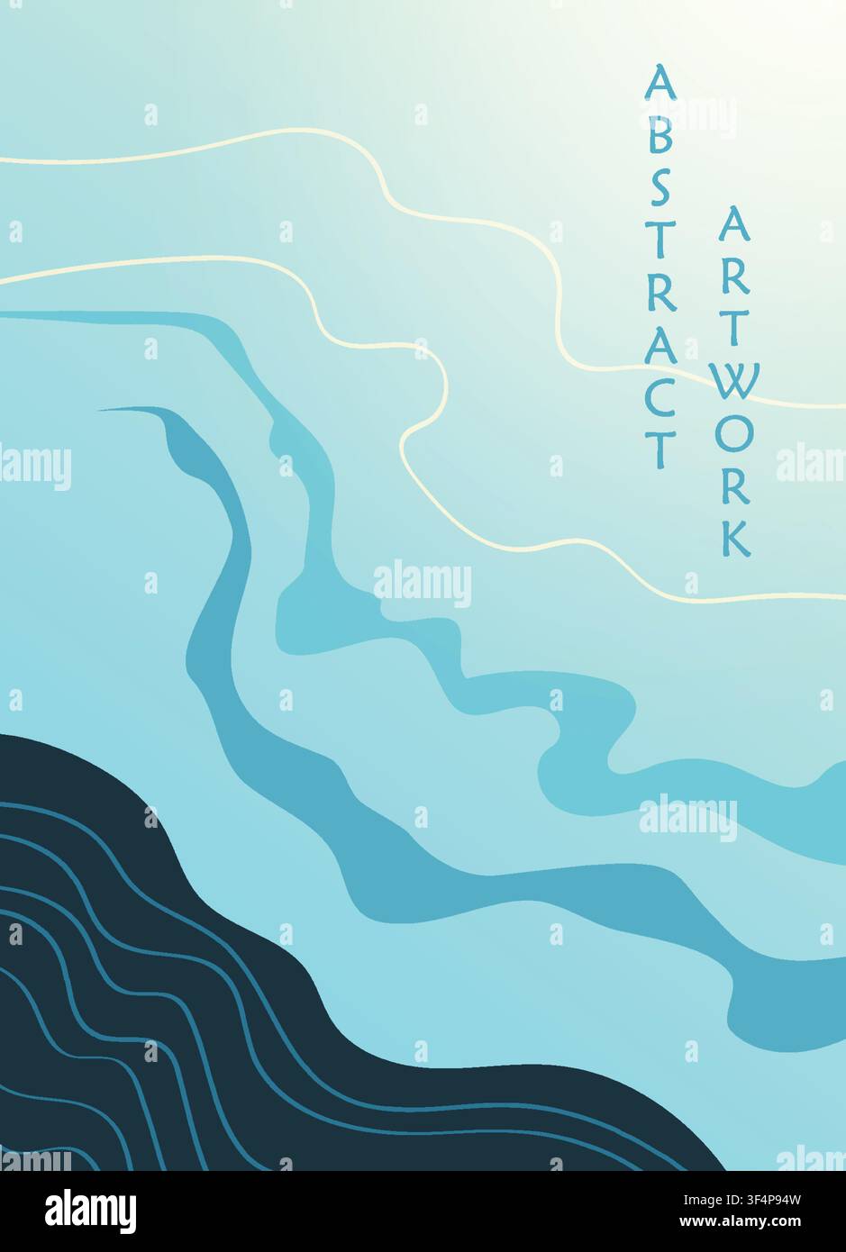 Abstrakte Blue Wave Hintergrund Stock Vektor