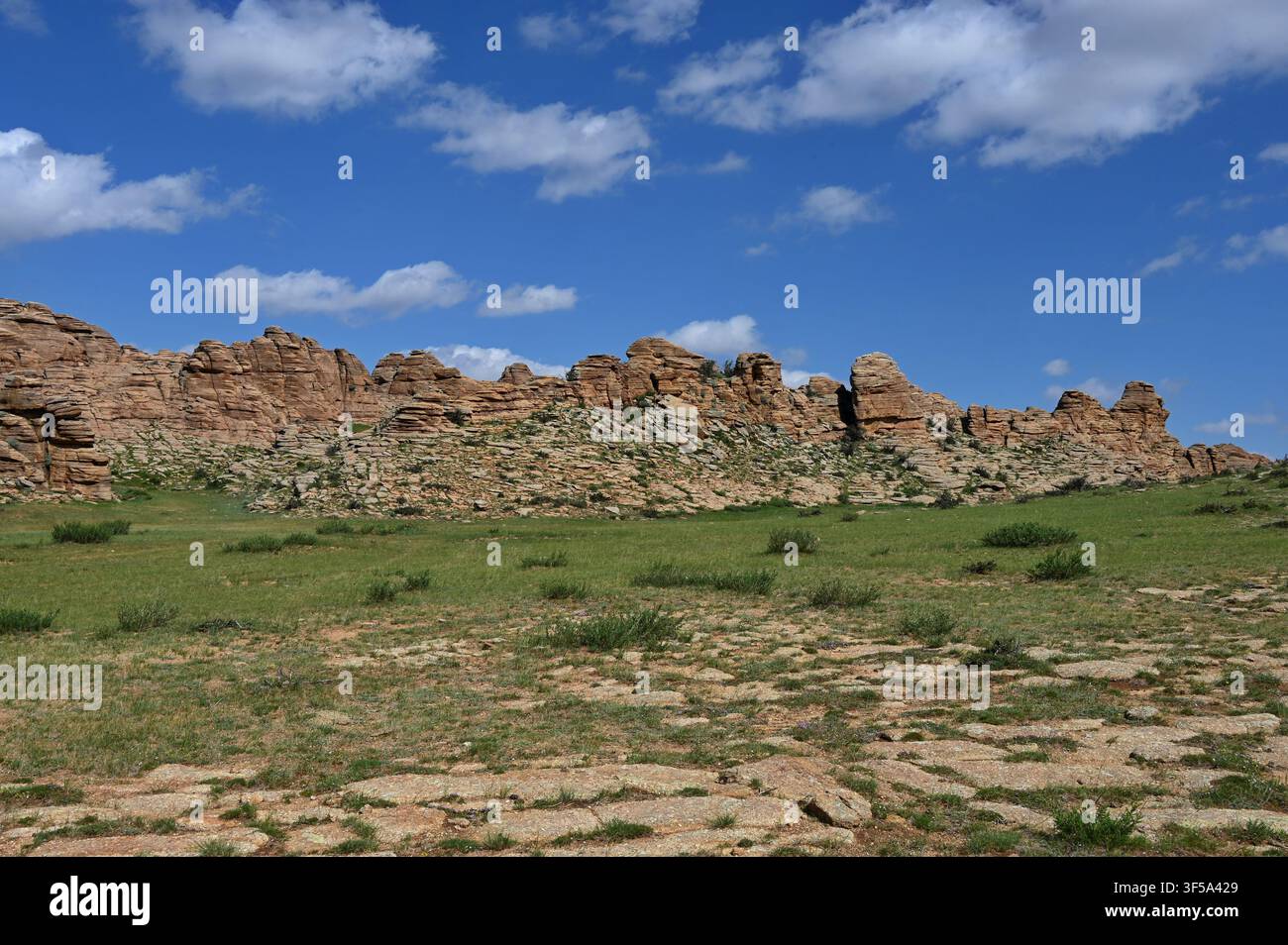 Granitfelsen von Baga Gazariin Chuluu, Mongolei Stockfoto