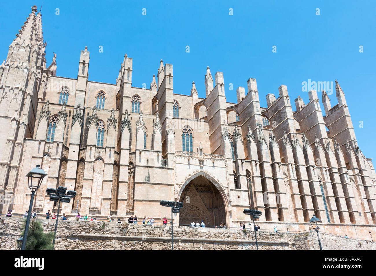 Kathedrale von Santa Maria von Palma, eine gotische römisch-katholische Kathedrale in Palma, Mallorca, Spanien. Stockfoto