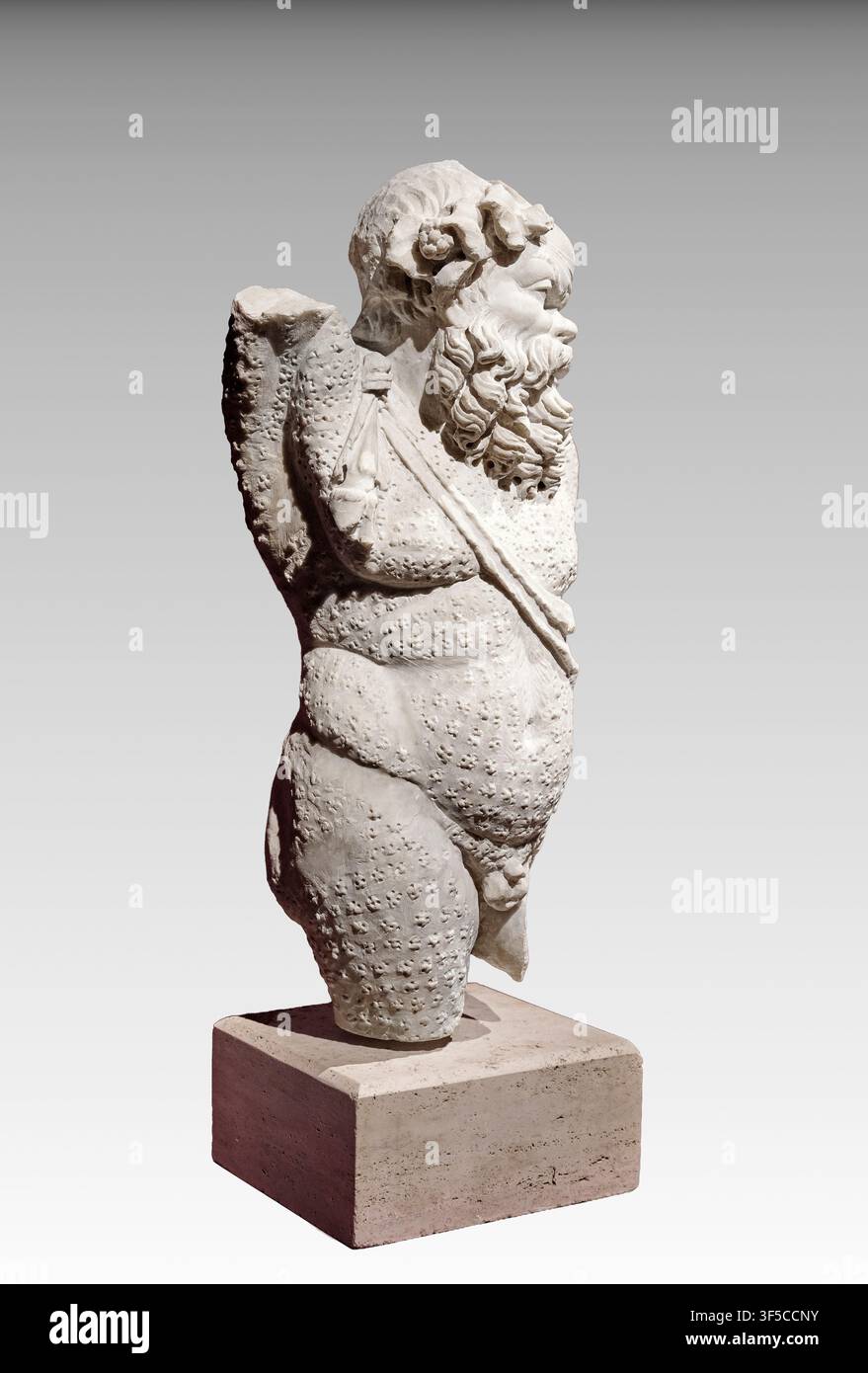 Papposileno - weißer italienischer Marmor mit feiner Körnung - römischer Bildhauer aus der späten Kaiserzeit des 1. bis frühen 2. Jahrhunderts n. Chr. - Rom Museo Nazionale Romano di Palaz Stockfoto