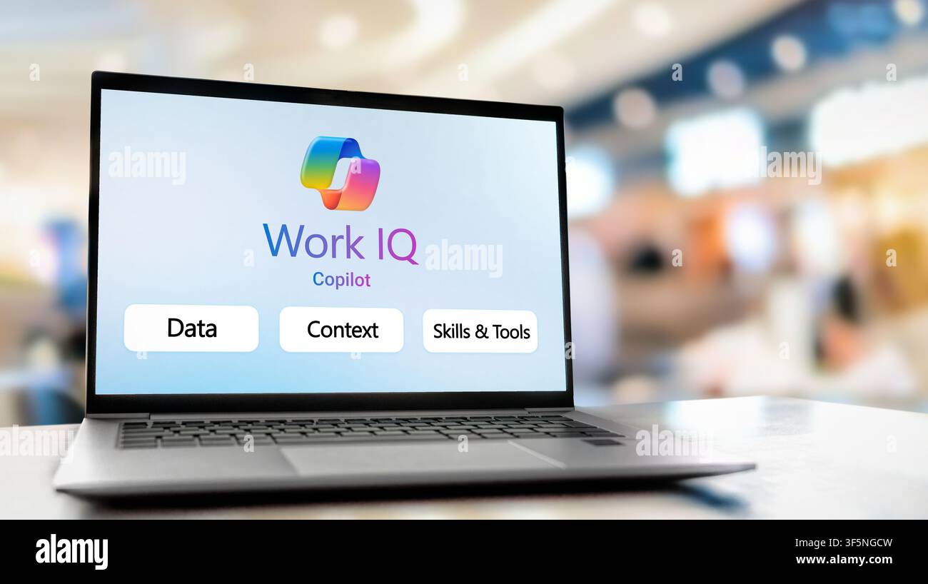 Work IQ von Copilot und Microsoft 365 Stockfoto