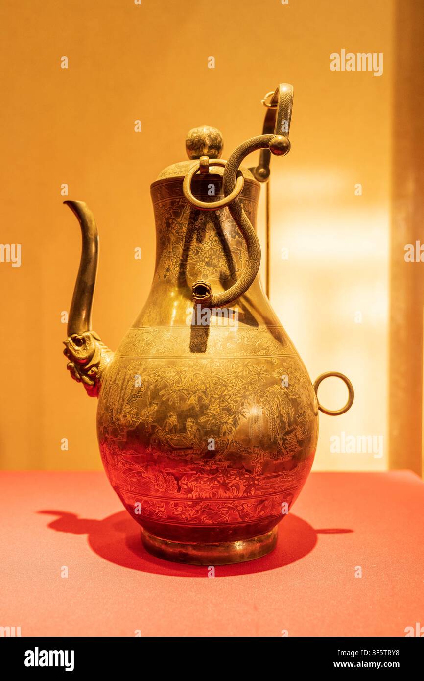 Chinesische Altertümer, chinesischer alter Jade, chinesische Antiquitäten Stockfoto