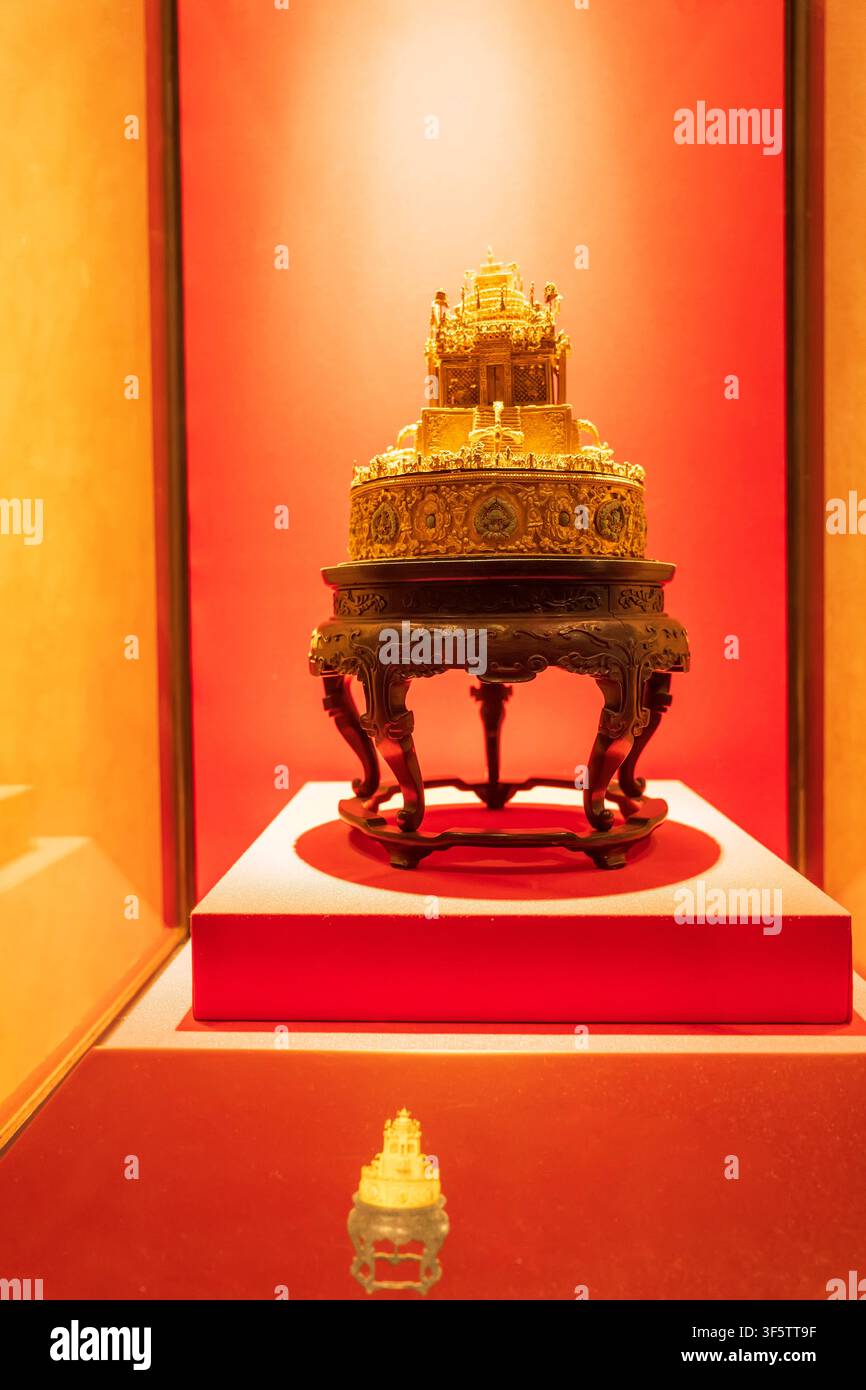 Chinesische Altertümer, chinesischer alter Jade, chinesische Antiquitäten Stockfoto