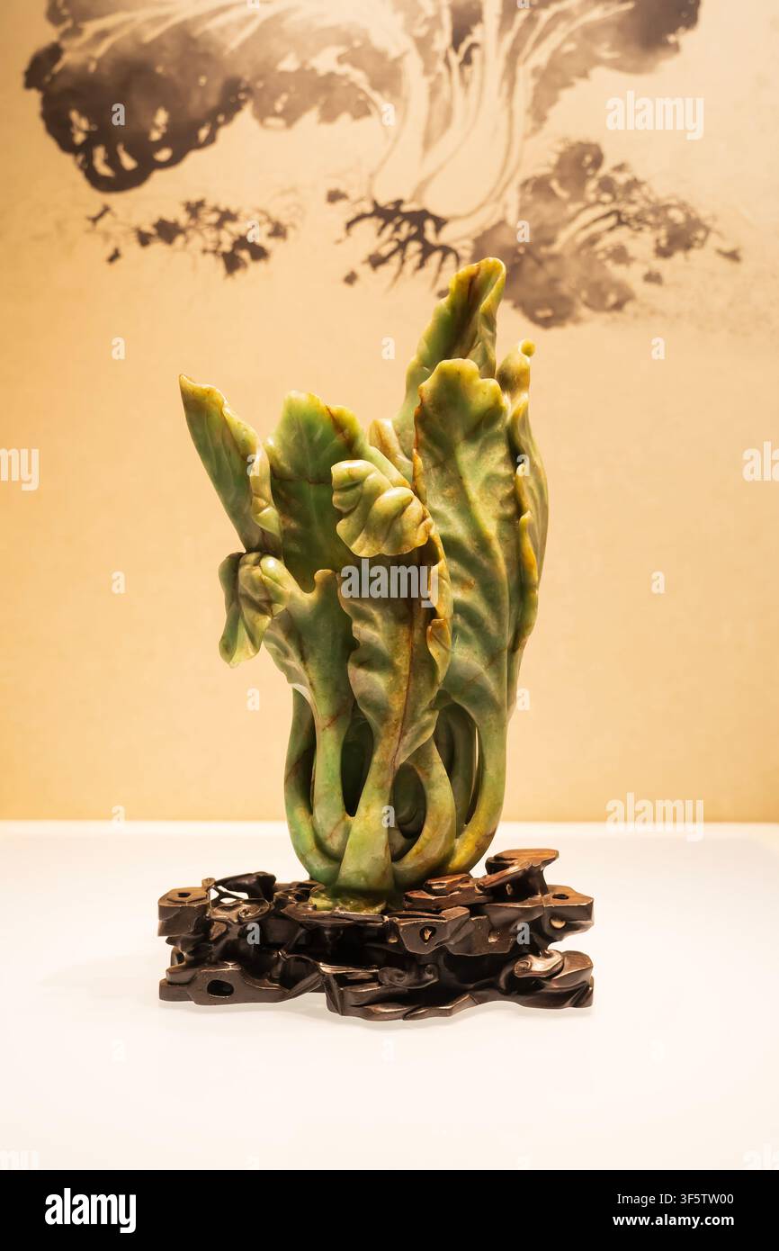 Chinesische Altertümer, chinesischer alter Jade, chinesische Antiquitäten Stockfoto