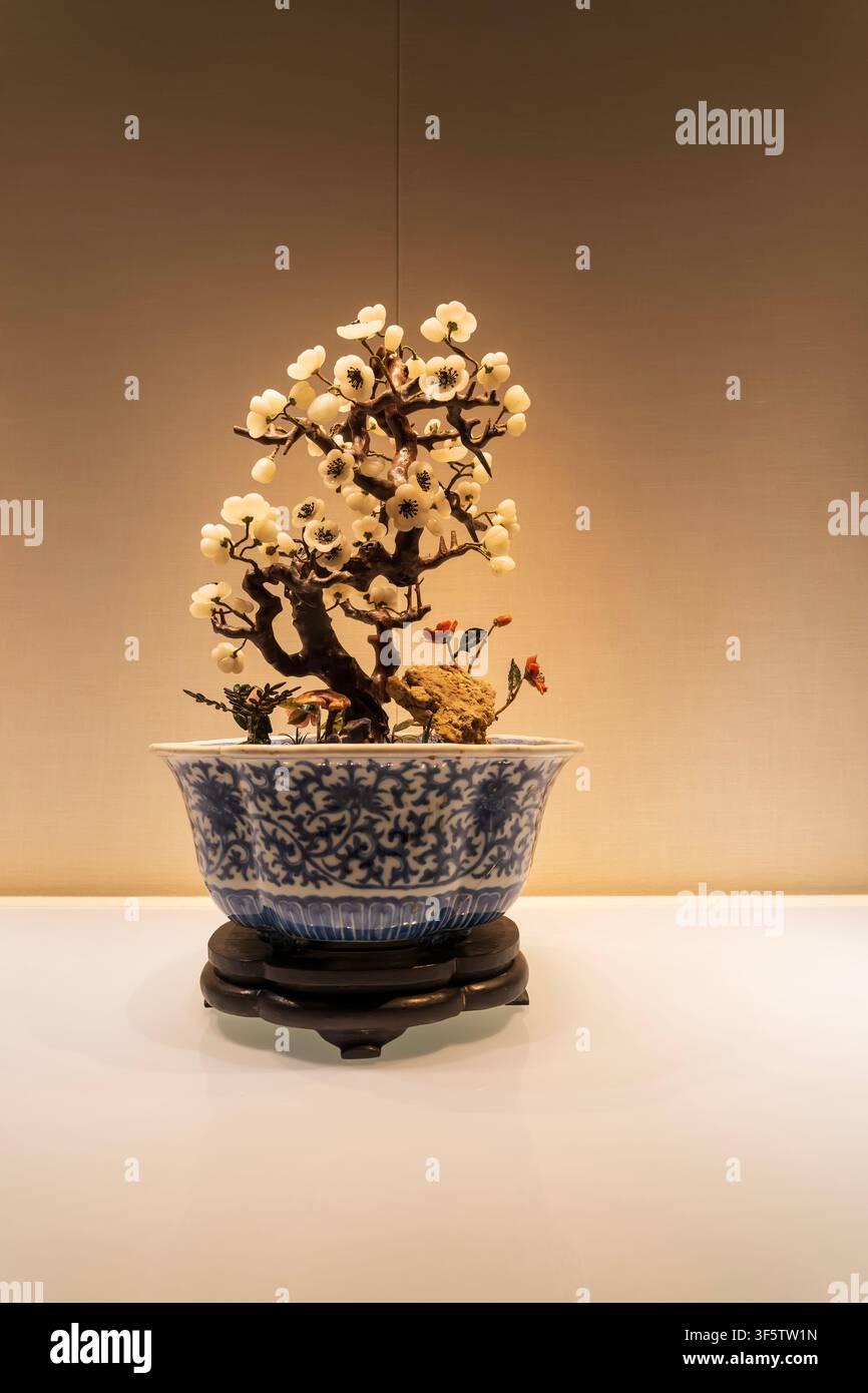 Chinesische Altertümer, chinesischer alter Jade, chinesische Antiquitäten Stockfoto