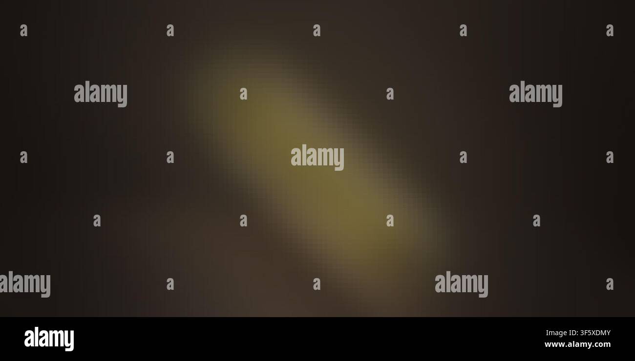 Ein glatter, unscharfer abstrakter Hintergrund mit einem Farbverlauf von tiefem Braun zu einem weichen, warmen gelben Licht, der eine stimmungsvolle Atmosphäre erzeugt. Stockfoto