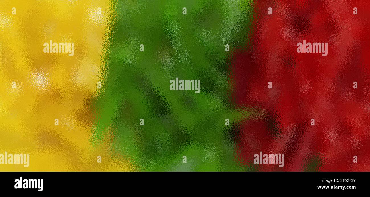 Abstrakte farbenfrohe verschwommene Textur mit roten, grünen und gelben Tönen, geeignet für kreativen Hintergrund, Design-Hintergrund, Tapete und modernes Bildmaterial Stockfoto