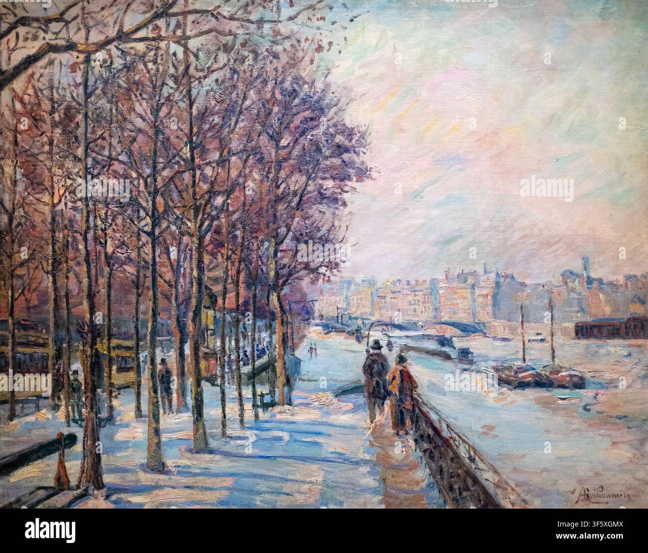 Landschaftsmalerei La Place Valhubert von Arman Guillaumin Stockfoto