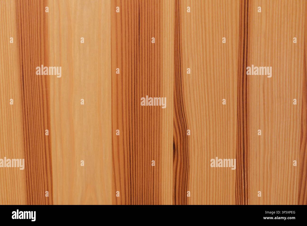 Textur von Holzbrettchen mit Längsfaserung, sanften Farbübergängen und der natürlichen Struktur organischen Materials Stockfoto