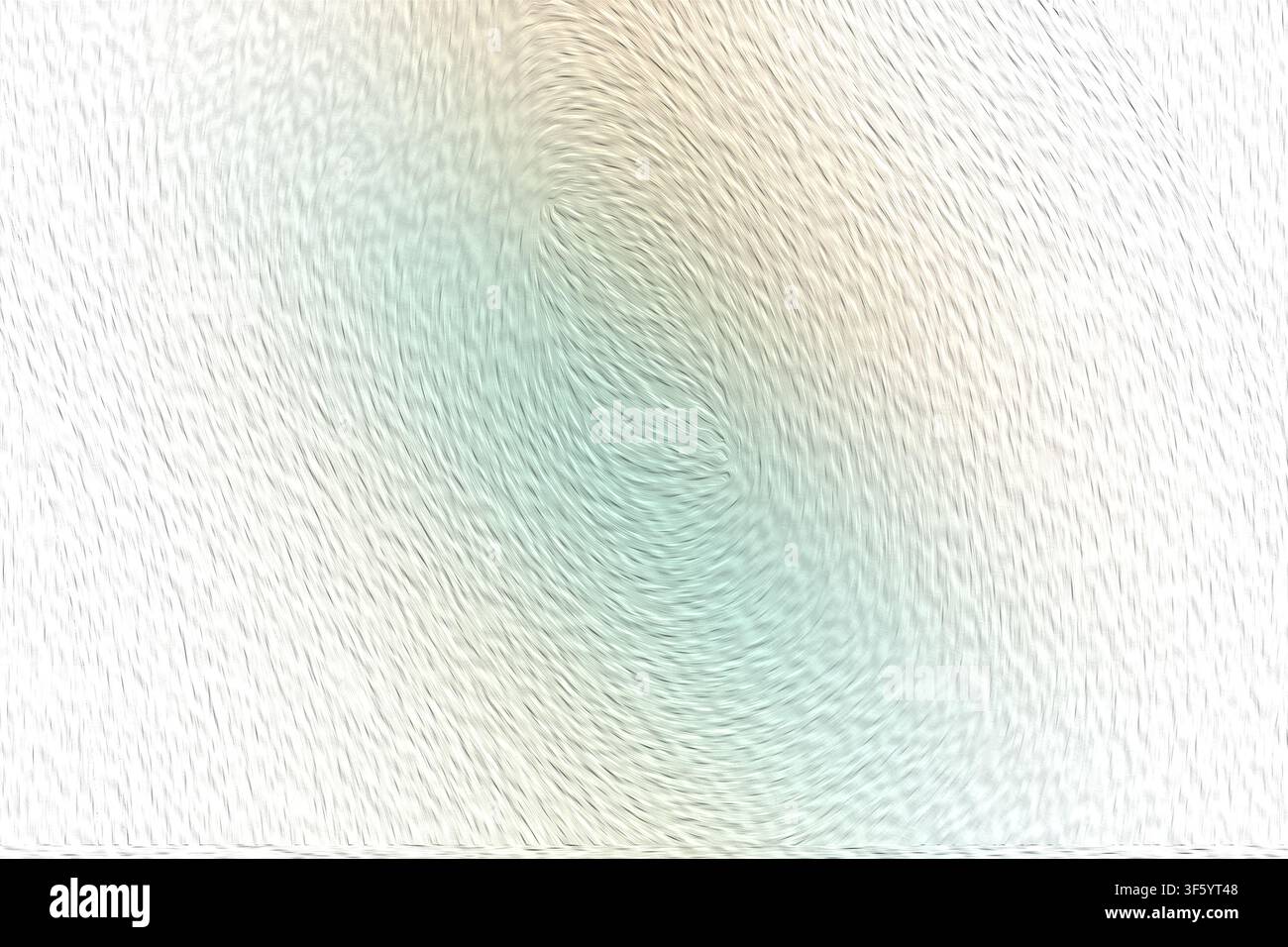 Ein weicher, helltoniger abstrakter Hintergrund mit einem subtilen wirbelnden Vortex-Muster und einer texturierten, pinselstrichartigen Oberfläche, isoliert auf weißem Hintergrund. Stockfoto