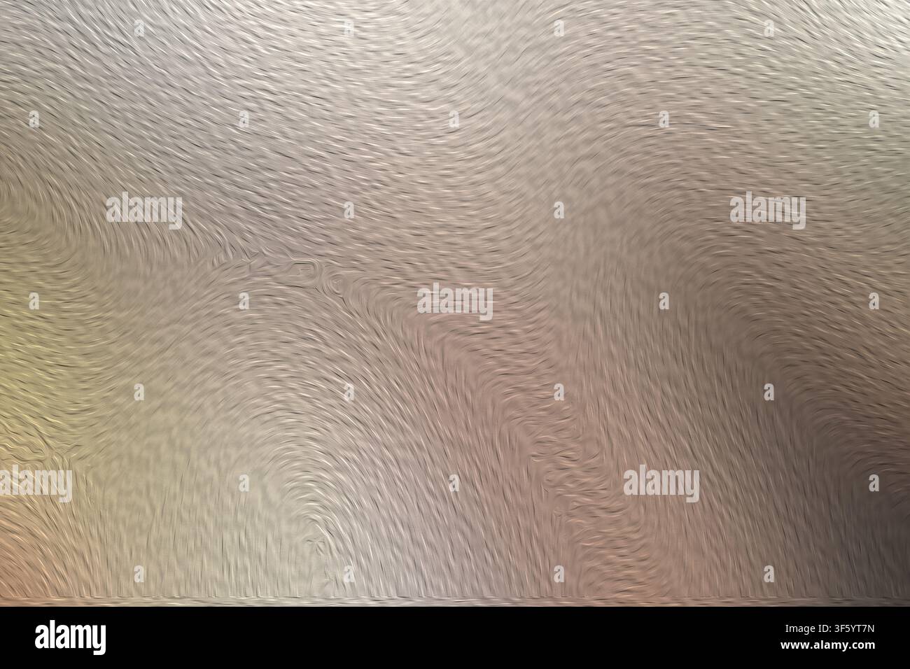 Ein abstrakter Hintergrund mit einem wirbelnden, flüssigen Muster und einem texturierten, pinselstrichartigen Effekt in Beige- und Grautönen. Stockfoto