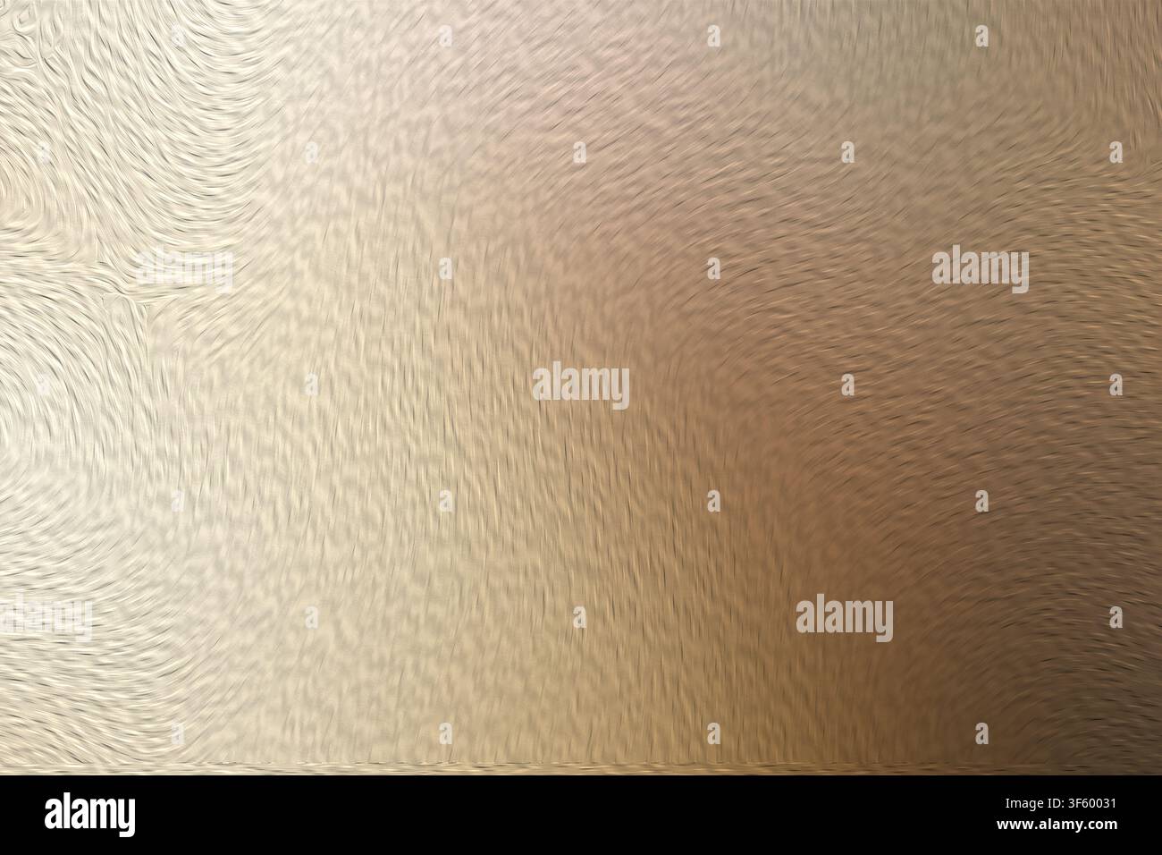 Ein hellbeiger bis dunkelbrauner Farbverlaufshintergrund mit einem feinen, wirbelnden Textureffekt, der Pinselstriche oder Stoff erinnert. Stockfoto