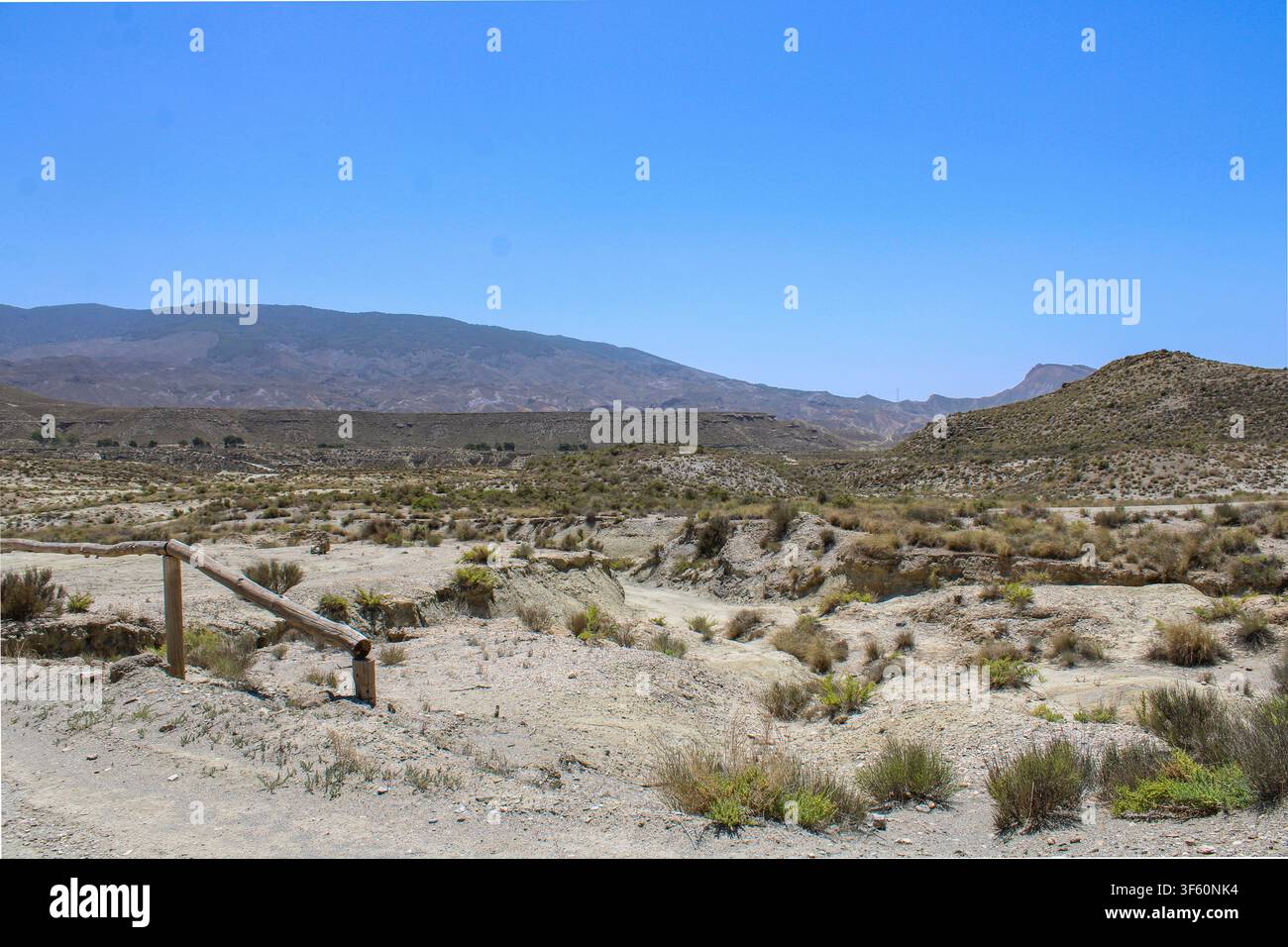 Tabernas, Provinz Almería, Andalusien, Spanien, Europa. Die Wüste von Tabernas rund um Fort Bravo Texas Hollywood, Stockfoto