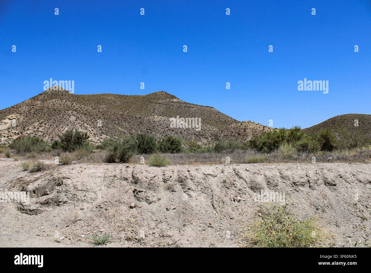 Tabernas, Provinz Almería, Andalusien, Spanien, Europa. Die Wüste von Tabernas rund um Fort Bravo Texas Hollywood, Stockfoto