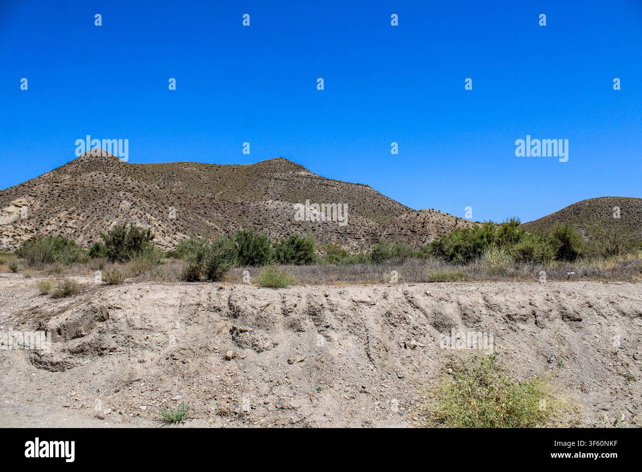 Tabernas, Provinz Almería, Andalusien, Spanien, Europa. Die Wüste von Tabernas rund um Fort Bravo Texas Hollywood, Stockfoto