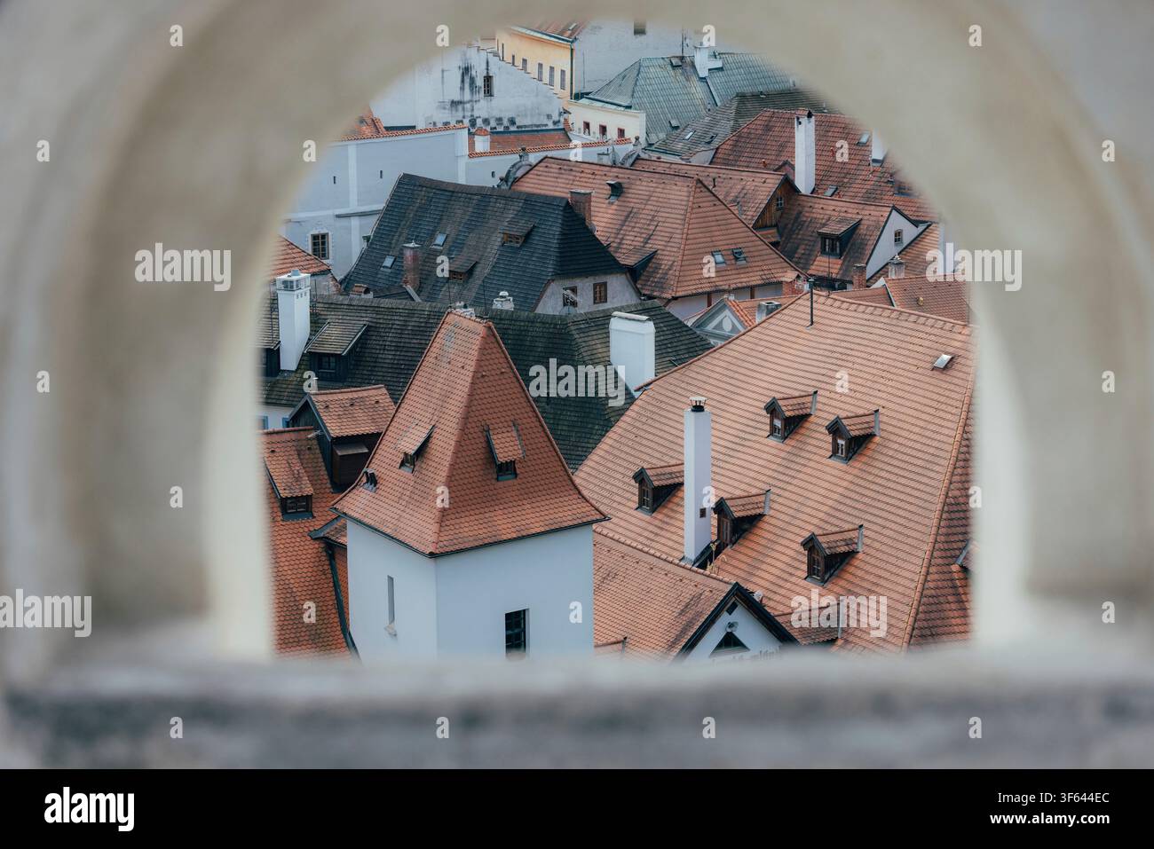 Tschechische Republik, ?eský Krumlov, Böhmerwald Krumlov, ?eský Krumlov Schloss, detaillierte Ansicht Stockfoto