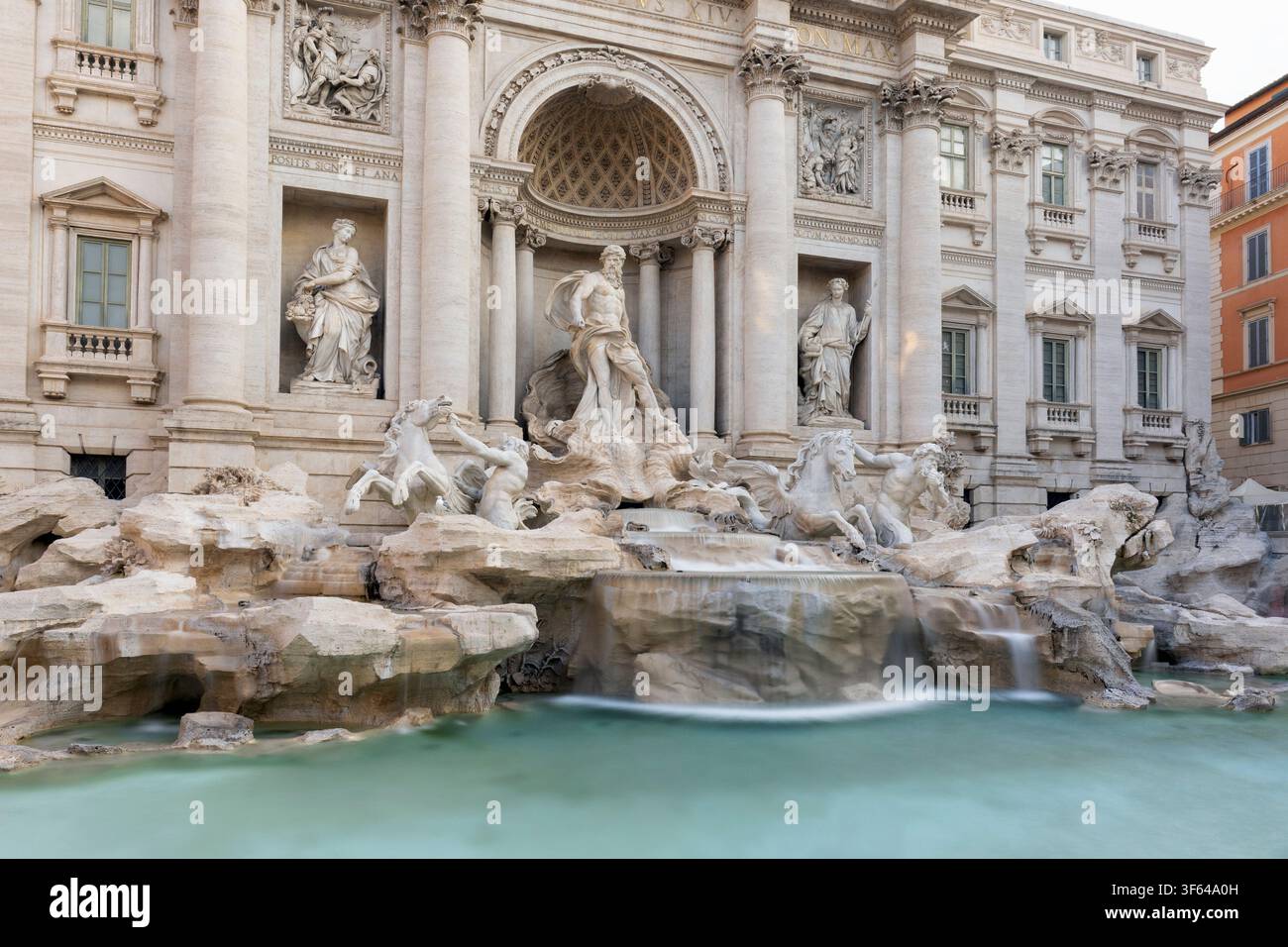 Rom Italien, Skyline der Stadt am Trevi-Brunnen Stockfoto