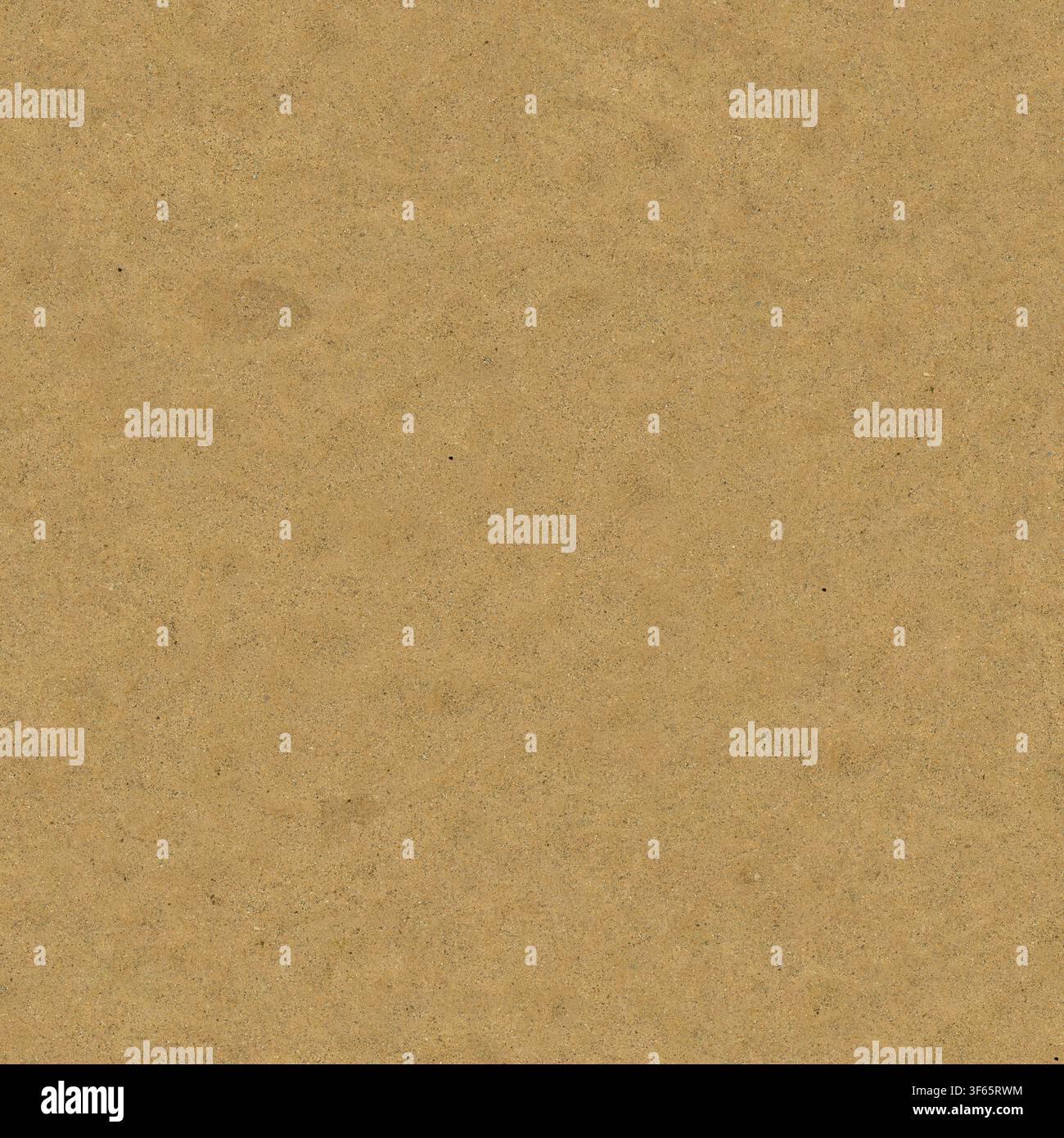 Oberblick auf feinen hellbraunen Sand mit gleichmäßiger Korngröße und weicher Textur. Stockfoto