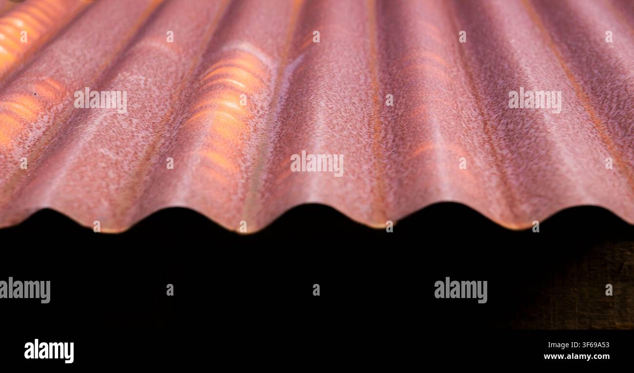 Rostige Wellblechdachplatte Textur Hintergrund Stockfoto
