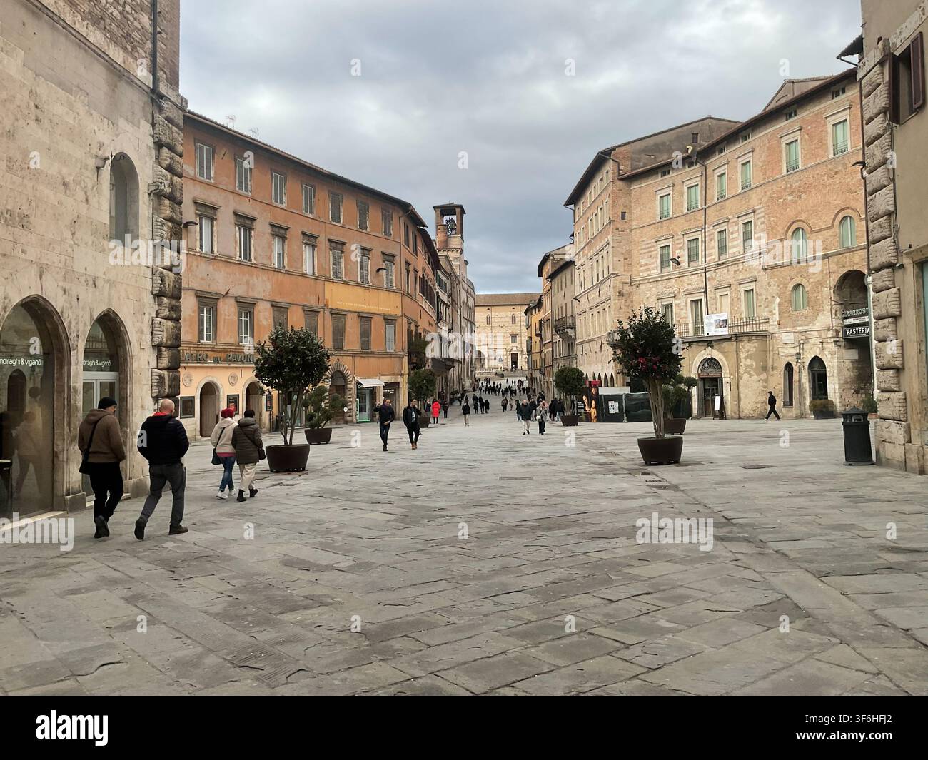 Straßenansicht des Corso Vannucci in Perugia Stockfoto